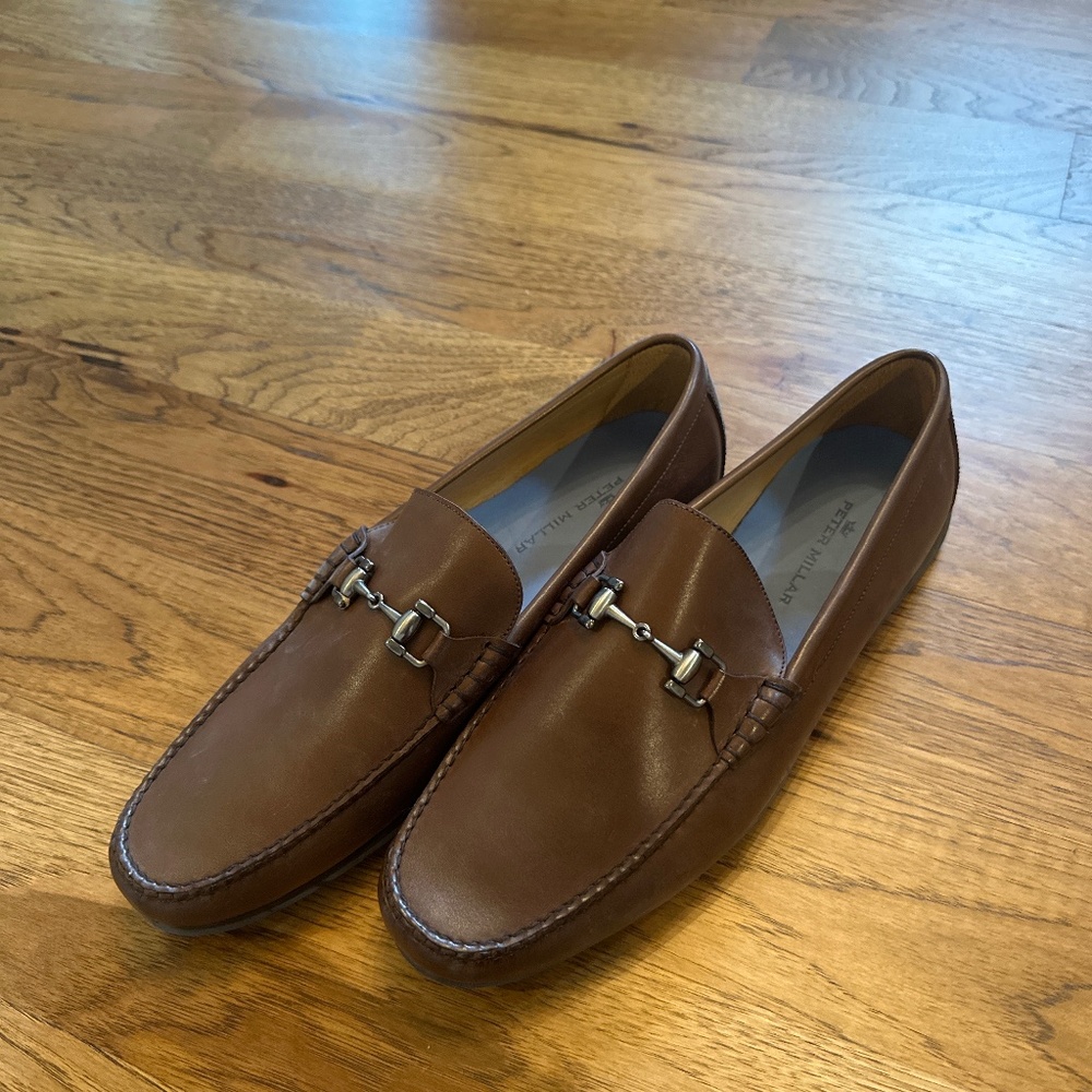 Peter Millar Men’s Brown Leather Loafers